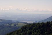 Vom Jura Blick auf das Berner Oeberland