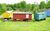 Wohnwagen im Wangeliner Garten mit Sommerkchen - Nutzung, Wohnwagen 2, linke Seite in Ganzlin OT Wangelin - Der Wagen-Halbkreis im Wangeliner Garten