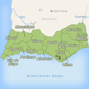 Algarve-Karte