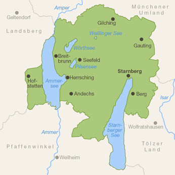Fünf-Seen-Land-Karte