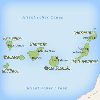 Kanarische Inseln-Karte