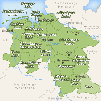 Niedersachsen-Karte