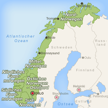 Norwegen-Karte