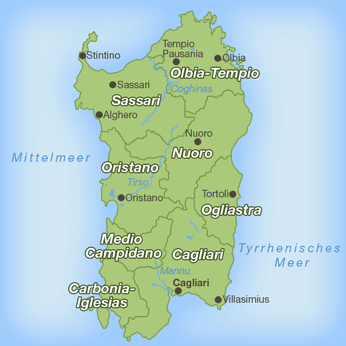 Sardinien-Karte