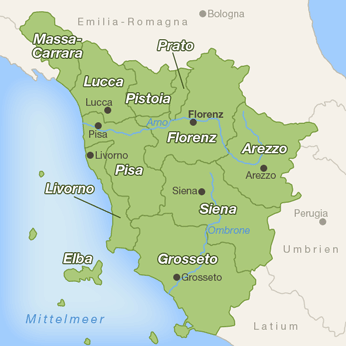 Toskana-Karte